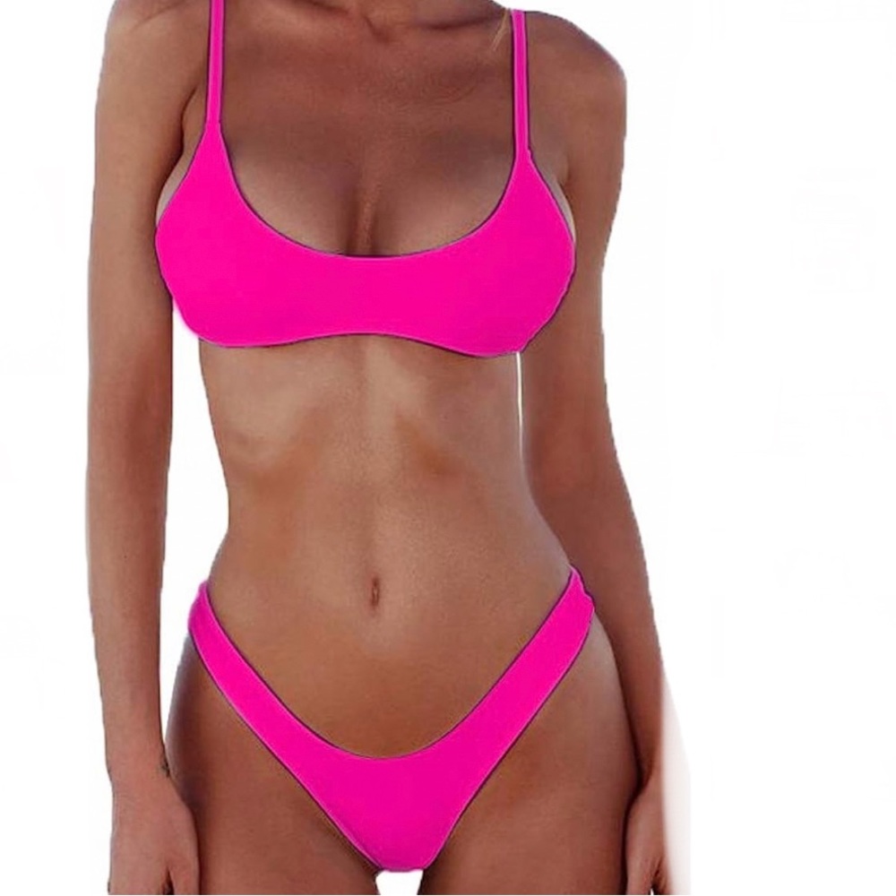 SherryDC | Scoop Neck Push up Padded Thong Bikini